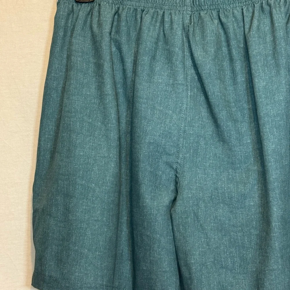 G-149 Men’s Bluewater Beach Green Elastic Waist Lined Summer Swim Shorts Size XL